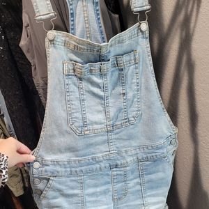 Aeropostale Denim Overall Shorts